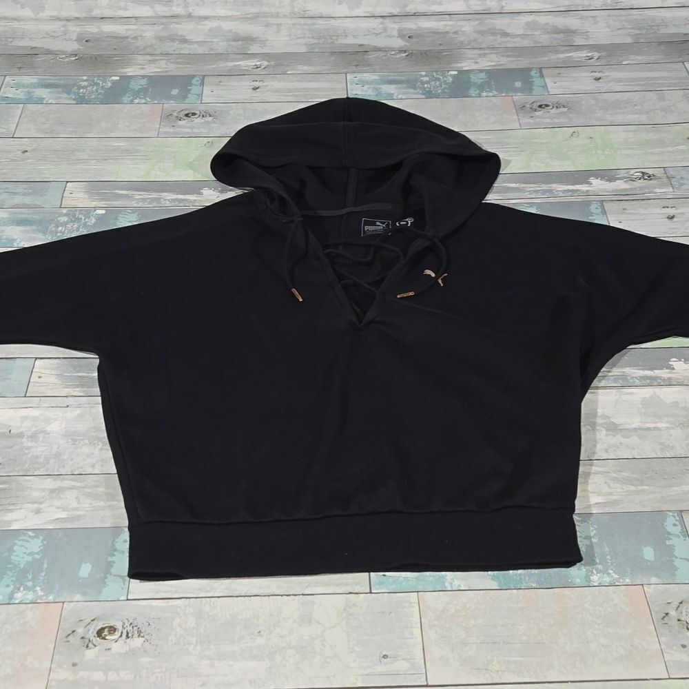 Puma Slub Style Black Shirt/Top sz Medium